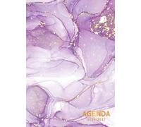 Agenda Scolaire 2026-2027: Planificateur Journalier 1 Jour par Page - Pour Étudiants Collège, Lycée | Couverture Marbre Roses Violettes