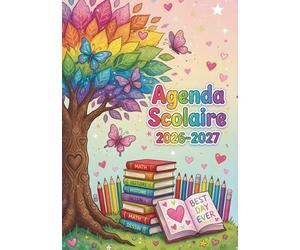 Agenda Scolaire 2026 2027: Planificateur Journalier pour Réussir ses Études | Cahier de Textes Éclatant de Septembre à Juillet | Organisateur Productivité
