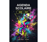 Agenda Scolaire 2026-2027: Skate | Collège et Lycée | Semainier du 31 août 2026 au 4 juillet 2027 | Devoirs par matière, vacances zones A B C, emploi du temps et ENT