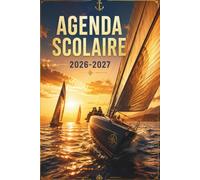 Agenda Scolaire 2026-2027 Voile: Suivi des Notes par Matière, Journal d'Étude, Planning Annuel et Organisateur Hebdomadaire