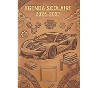 Agenda Scolaire 2026 2027 Voiture: Planificateur de Course Quotidien avec Bolides Rapides | Cahier de Textes pour Élève de Septembre à Juillet | Organisateur Sport Auto