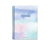 Agenda scolaire 22-23 - Watercolor - Jour Page - Format A6-12 x 16 cm - Langue : Castellano-Catalan-Basque-Anglais-Français - PaperTrac