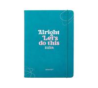Agenda scolaire Antartik 25-26 relié go! Simil cuir vert semainier A5 bilingue papier FSC 80 g.