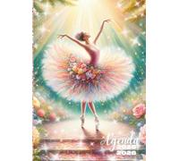 Agenda Scolaire Ballerine: Ballet, Danse Classique, Danseuse | Journalier, une page par jour | De Septembre à Juillet | 12x17 cm, Format Standard | ... Lycée, Etudiant | Ado Fille | Fleurs, Rose