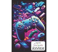Agenda Scolaire Bi-journalier 2025/2026 Gamer: Planificateur deux jours par page | Organisateur de Sept 2025 à Juil 2026 | Pour Garçons de Primaire, ... | Thème Gaming & geek Manette de Jeux Néon