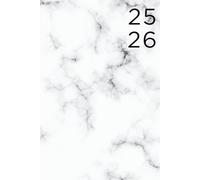 Agenda Scolaire Blanc 2025 2026: Simple Planificateur A5 - 2 jours par page - Pour élèves du Primaire au Lycée Garcon et Fille - En français