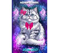 Agenda Scolaire Chat 2026-2027: Planificateur Journalier 1 Page par Jour - Pour Étudiants: Primaire,Collège, Lycée.