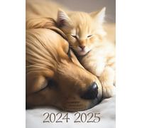 Agenda Scolaire Chat Mignon: Pour fille, garçon, journalier, une page par jour | 12x17 | Primaire, cp ce1 ce2 cm1 cm2 | enfant | collège | organiseur ... chien et chaton | Fournitures scolaires