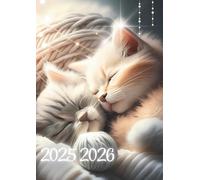 Agenda Scolaire: Chat qui dort | Pour fille, garçon, journalier, une page par jour | 12x17 | Primaire, cp ce1 ce2 cm1 cm2 | enfant | collège | ... animaux mignons chaton | Fournitures scolaire