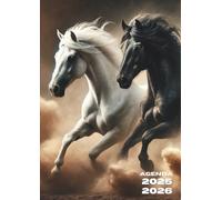 Agenda Scolaire Cheval, Chevaux: Journalier, un Jour par Page | De Septembre à Juillet | 12x17 cm, Format Standard, Léger | Ecole Primaire, Collège, ... | Animal, Animaux, Poney, Poulain, Equitation