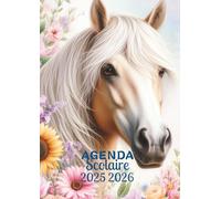 Agenda Scolaire: Cheval, Planificateur Journalier 1 Jour Par Page, 1 Page Par Jour, École Primaire, CP, CE1, CE2, CM1, CM2, Collège, Lycée, Étudiant ... Fille ou Garçon. Format Standard 12x17 cm
