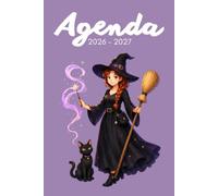Agenda scolaire fantasy à colorier 2026-2027 - La Demeure de la Sorcière - Collection Intérieurs Enchantés