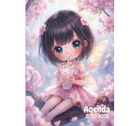 Agenda Scolaire: Fée, Kawaii, Chibi, Arc en ciel | Un Jour Par Page, Journalier, Standard, 12x17 cm, A5 | Planificateur, Organisateur Journalier, ... Manga Animé Fille, Arc-en-ciel, Rose, Violet