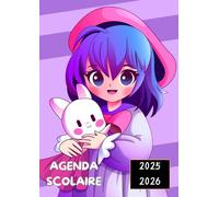 Agenda scolaire | Fille Kawaii anime | Format Compact 12 x 17 cm | Pour école primaire, collège, lycée: Planificateur journalier | Planner 1 page par ... | Format pratique Idéal pour vos rendez-vous