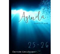 Agenda Scolaire Français 2025-2026: Pour le Collégial et Universitaire ou pour la Vie Personnelle et Professionnelle - Océan: Semainier Gratitude 8.5" x 11" - 137 Pages avec Thématique Nature