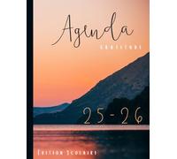 Agenda Scolaire Français 2025-2026: Pour les Enseignant.e.s et Élèves du Primaire et du Secondaire - Coucher de Soleil: Semainier Gratitude 8.5" x 11" - 137 Pages avec Thématique Nature