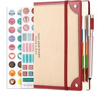 Agenda Scolaire Journalier 2025-2026 2025-2026 Avec Stylo, Autocollants, Onglets Mensuels Colorés, Format A5, De Juin 25 Au 26 Juin, Idéal Pour Les Horaires Chargés
