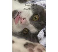 Agenda scolaire journalier 2025-2026-Thème animaux-Chaton-Chat (12.85x19.84 cm) 1 page pour 2 jours