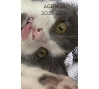 Agenda scolaire journalier 2025-2026-Thème animaux-Chaton-Chat(12.85X19.84cm) 1 page par jour