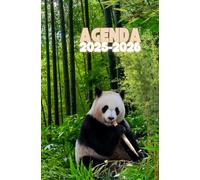 Agenda scolaire journalier 2025-2026- Thème animaux - Panda - (13.34x20.32 cm) 1 page par jour