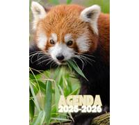 Agenda scolaire journalier 2025-2026-Thème animaux - Panda roux (12.85x19.84 cm) 1 page par jour