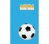 Agenda scolaire journalier 2025-2026-Thème football- Ballon de foot-club de foot (12.85x19.84 cm) 1 page pour 2 jours