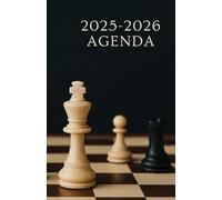 Agenda scolaire journalier 2025-2026-Thème jeu- Échec- Jeu d'échec- Échéquier - (12.85x19.84 cm) 1 page pour 2 jours
