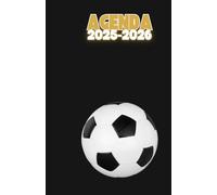 Agenda scolaire journalier 2025-2026-Thème sport- Ballon de foot- Football- (12.85X19.84 cm) 1 page par jour - Agenda garçon