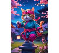 Agenda Scolaire Journalier a5: " Chat " 1 Jour par Page en Français - Planificateur - Couverture Souple Petit Format Sans Spirale - Pour : Fille & Garcon - école Primaire, College et Lycee.