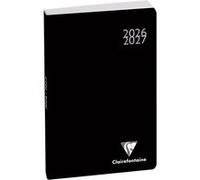 Agenda scolaire journalier Clairefontaine Collection Forum Work & After Classic Août 2026 à Juillet 2027 10 x 15 cm Noir Noir G
