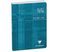 Agenda scolaire journalier Clairefontaine Forum Collection Métric Août 2025 à Juillet 2026 12 x 17 cm Bleu canard Bleu canard G