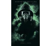 Agenda Scolaire: Journalier, Daté, Un jour par page, noir, original, Collège Lycée Étudiant Ado Garçon, Masque à Gaz Dystopie Gamer Dark, Petit Format A5 poche