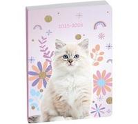 Exacompta - Réf. 1877824E - 1 Agenda Forum Animaux Chat Blanc12 x 17 cm Journalier Août 2025 à Juillet 2026 - Visuel chat