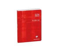 Agenda scolaire journalier Forum Collection Métric Août 2025 à Juillet 2026 12 x 17 cm Rouge