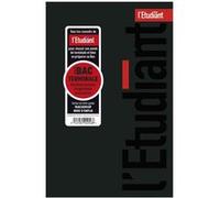 Agenda scolaire journalier l'Etudiant Bac Terminale Année 2025-2026 12 x 18 cm Noir Noir G