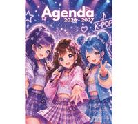 Agenda Scolaire: K-Pop, Manga Fille | Format Standard 12x17 cm | Journalier, Un Jour Par Page | Idéal pour l'Ecole Primaire, Collège, Lycée, Etudiant | Enfant, Fille, Adolescent