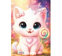 Agenda Scolaire: Kawaii Chat, Chaton | Journalier, 1 Page Par Jour | Format Standard 12x17 cm | Étudiant, Lycée, Collège, Primaire, CP, CE1, CE2, CM1, ... la Rentrée Scolaire | Pour Fille ou Garçon