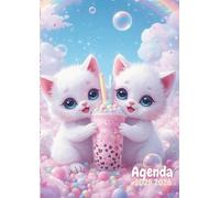 Agenda Scolaire: Kawaii Chat, Chaton Mignon | Journalier, une Page par Jour | Format Standard, 12 x 17 cm | Pour Ecole Elémentaire, CP, CE1, CE2, CM1, ... pages | Couverture Souple | Pour fille, Ado