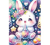 Agenda Scolaire: Lapin, Kawaii, Fantaisie pour fille, enfant | Journalier, un Jour par Page | 12x17 cm Format Standard | Ecole élémentaire, collège | 280 Pages | Couverture souple |