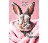 Agenda Scolaire Lapin: Thème Animaux de Compagnie. Une page par jour pour écrire les devoirs, journalier. Format standard 12 x 17 cm. Pour élèves de primaire CP, CE1, CE2, CM1, CM2, collège et lycée.