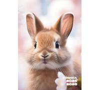 Agenda Scolaire: Lapin | Une Page par Jour, Journalier | 12x17 cm, Format Standard, Léger | Ecole Primaire, CP, CE1, CE2, CM1, CM2, Collège, 6eme, ... Animaux, Bébé Lapin, Animal, Mignon, Lapinou