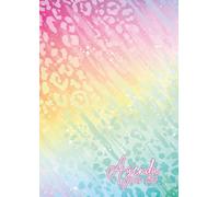Agenda Scolaire: Léopard, Rose, Girly | Une page par jour, Journalier | Format Standard 12x17 cm | Rentrée Ecole, Primaire, Collège, 6eme, 5eme, 4eme, ... Fille | Motif Léopard, Félin, Arc en ciel