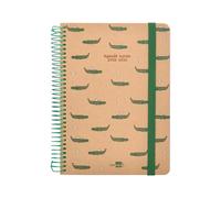 Agenda scolaire Liderpapel année 24-25 scolaire classique crocodile 1 jour par page DIN A5, papier FSC, bande élastique