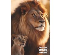 Agenda Scolaire: Lion, Félin, Animaux | 1 jour Par page, Journalier | 12x17 cm, Format Standard, Léger | Ecole, Primaire, Collège, 6eme, 5eme, 4eme, ... Fille, Garçon, Ado | Tigre, Bébé, Animal