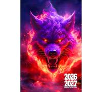 Agenda Scolaire Loup 2026 2027: Gérez votre temps avec efficacité et atteignez vos objectifs académiques en toute simplicité grâce à notre Planificateur Quotidien 1 Jour Par Page au format A5