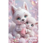 Agenda Scolaire: Loup, Agneau, Animaux | Un Jour par Page, Journalier | 12x17 cm, Format Standard | Pour la Rentrée Scolaire, Ecole Primaire, CP, CE1, ... | Fille, Garçon, Enfant | Bébé, Animaux