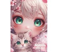 Agenda Scolaire: Manga Animé, Fille | Journalier, une Page par Jour | 12x17 cm, Format Standard Léger | Ecole, Collège, 6ème, 5ème, 4ème, 3ème, Lycée, ... Garçon, Ado | Corée, Korean Pop, KPop, Kawaii