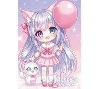 Agenda Scolaire Manga Fille: Journalier un Jour par Page | 12x17 cm, Format Standard | Ecole Primaire, CP CE1 CE2 CM1 CM2 Collège 6ème 5ème 4ème 3ème | Pour Fille, Ado, Enfant | Chat Kawaii, Animé
