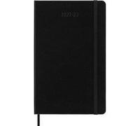 Moleskine - Agenda Hebdomadaire 18 Mois, Agenda 2022/2023, Carnet de Notes Hebdomadaire avec Couverture Souple et Fermeture Élastique, Taille XL 19 x 25 cm, Couleur Noir