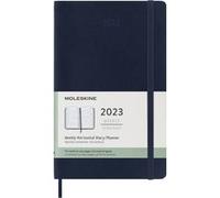 Agenda scolaire Moleskine 2023 Semainier Horizontal grand format Souple Bleu Saphir Bleu Saphir G